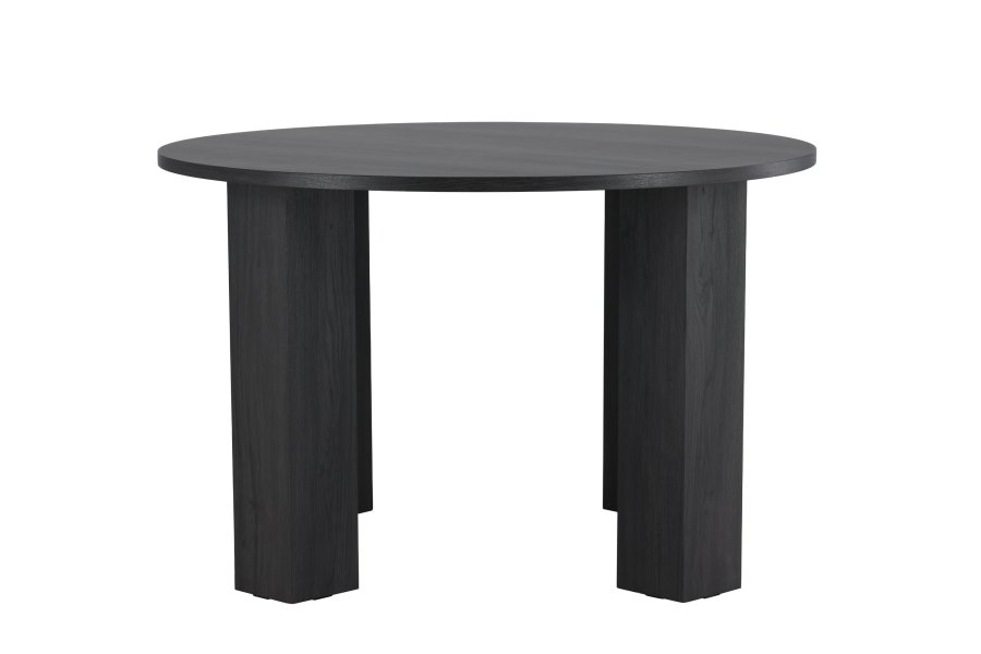 VENTURE DESIGN Juno rundt spisebord 120x75 cm - MDF med svart 3D-papir