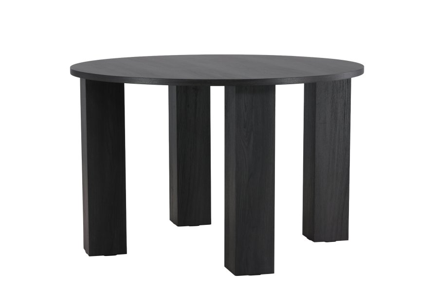 VENTURE DESIGN Juno rundt spisebord 120x75 cm - MDF med svart 3D-papir
