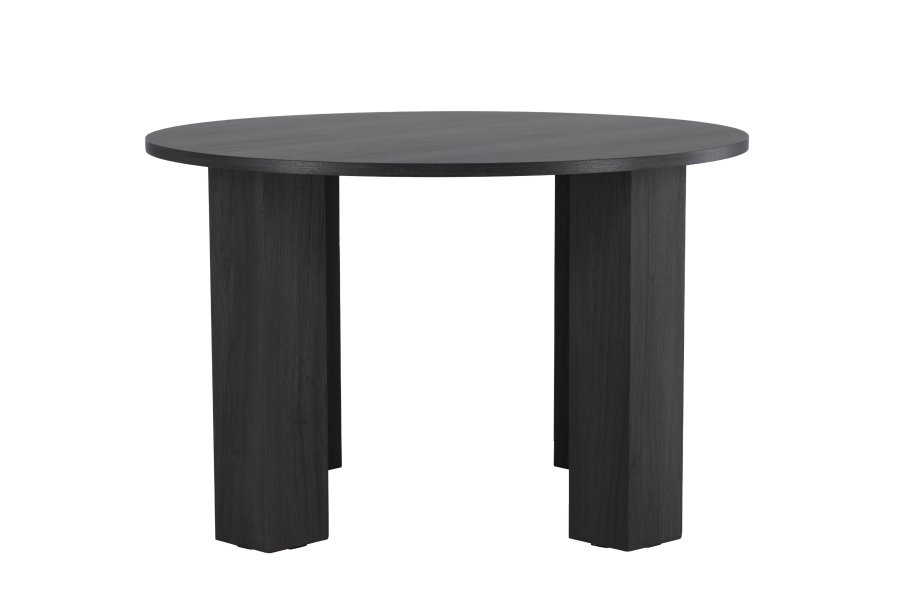 VENTURE DESIGN Juno rundt spisebord 120x75 cm - MDF med svart 3D-papir