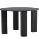 VENTURE DESIGN Juno rundt spisebord 120x75 cm - MDF med svart 3D-papir