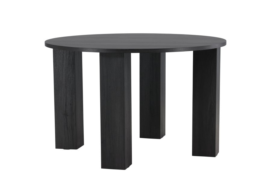 VENTURE DESIGN Juno rundt spisebord 120x75 cm - MDF med svart 3D-papir