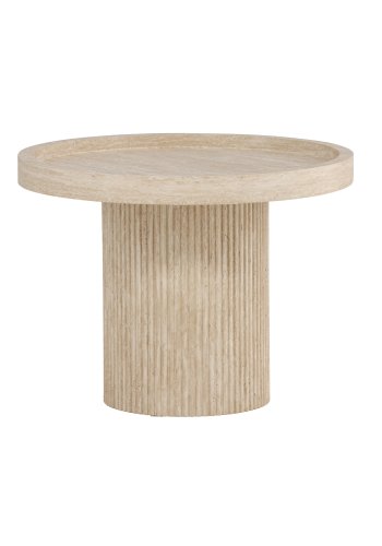 VENTURE DESIGN Krille sidebord ?60x45 cm - MDF med 3D-papir / travertinlook