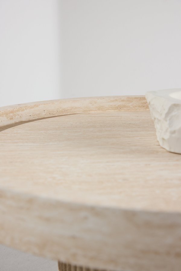 VENTURE DESIGN Krille sofabord 120x60x35 cm - MDF med 3D-papir / travertinlook