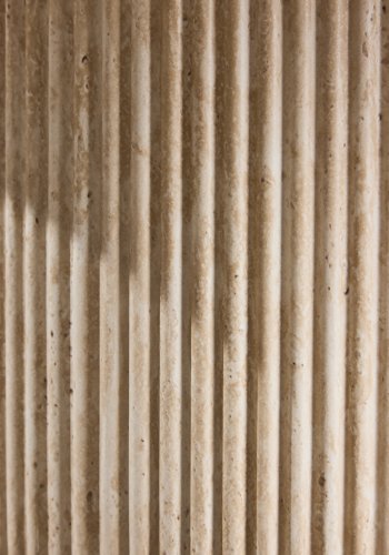 VENTURE DESIGN Krille sofabord, oval - travertinlook 3D-papir (120x60x35)