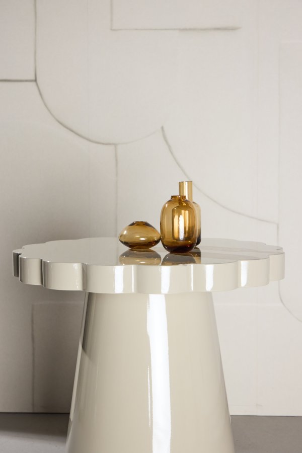 VENTURE DESIGN Krull sidebord ?45x55 cm - MDF blank beige