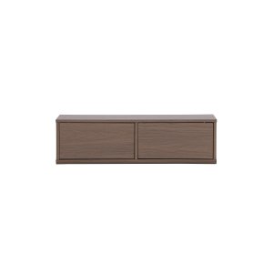 VENTURE DESIGN Dragh v�gh�ngt TV-bord, m. 2 skuffer - MDF med mocca 3D Papir (100x35x28)