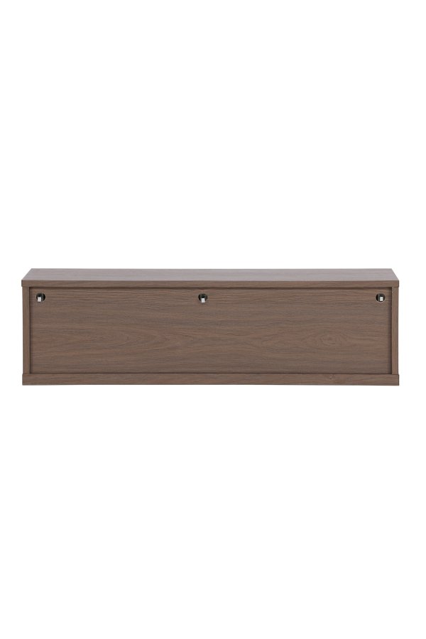 VENTURE DESIGN Dragh v�gh�ngt TV-bord, m. 2 skuffer - MDF med mocca 3D Papir (100x35x28)