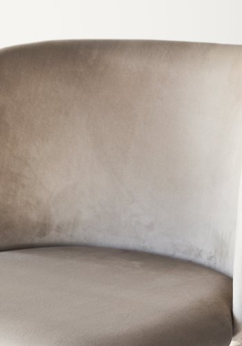 VENTURE DESIGN Edina Spisestole 2-pak - St�l Tr�look 3D Papir / Beige Velour