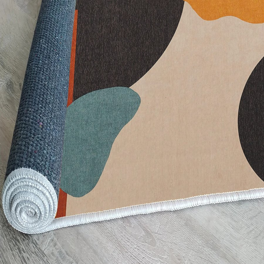 TEPPI Woopamuk007 gulvtppe m. mnster, rektangulr - multifarvet bomuld og polyester (180x280)