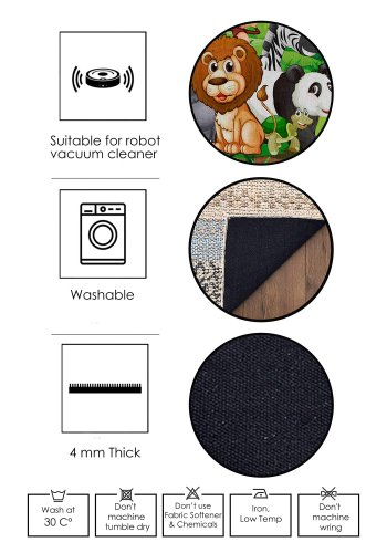 TEPPI Woopamuk017 gulvtppe m. mnster, rektangulr - multifarvet bomuld og polyester (120 x 180)