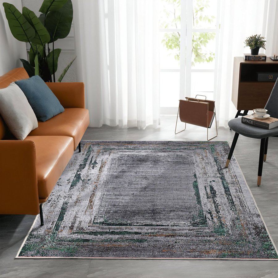 TEPPI Woopamuk020 gulvtppe m. mnster, rektangulr - multifarvet bomuld og polyester (160x230)