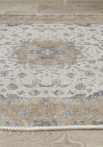 TEPPI Woopamuk028 gulvtppe m. mnster, rektangulr - multifarvet bomuld og polyester (160x230)