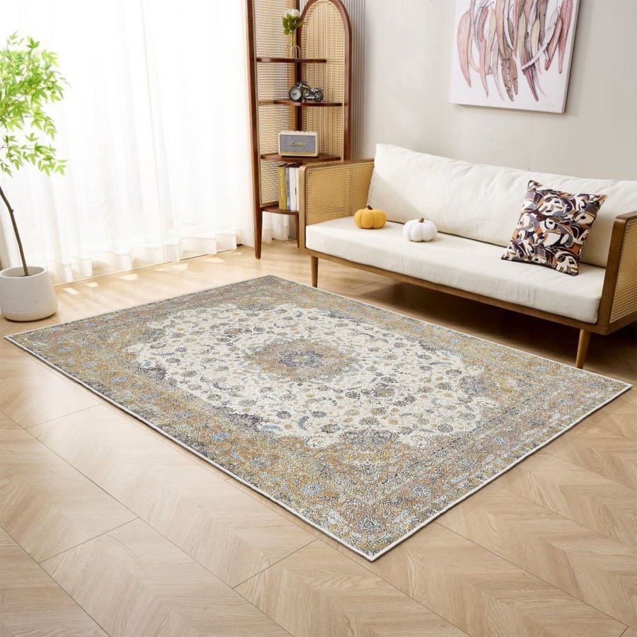 TEPPI Woopamuk028 gulvtppe m. mnster, rektangulr - multifarvet bomuld og polyester (180x280)