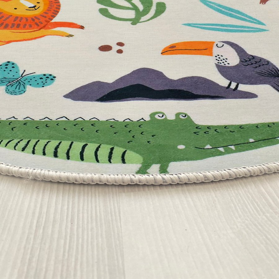 TEPPI Woopamuk109 gulvtppe til brn, rund - multifarvet bomuld og polyester (100)