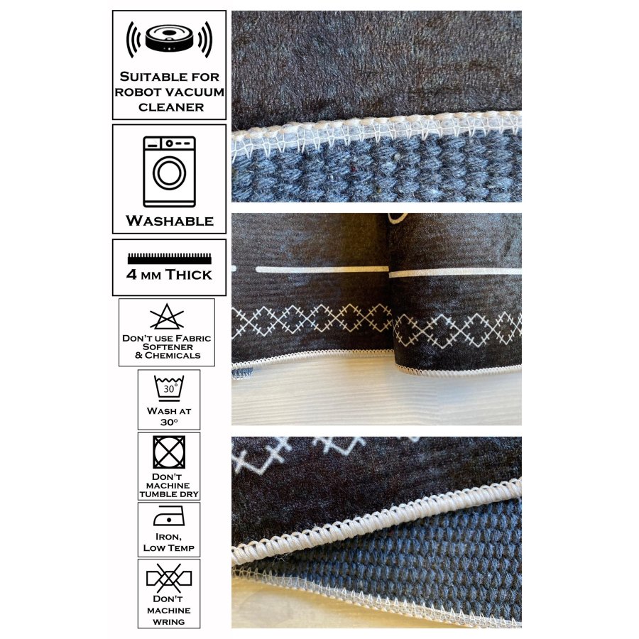 TEPPI Woopamuk111 gulvtppe til brn, rund - multifarvet bomuld og polyester (110)