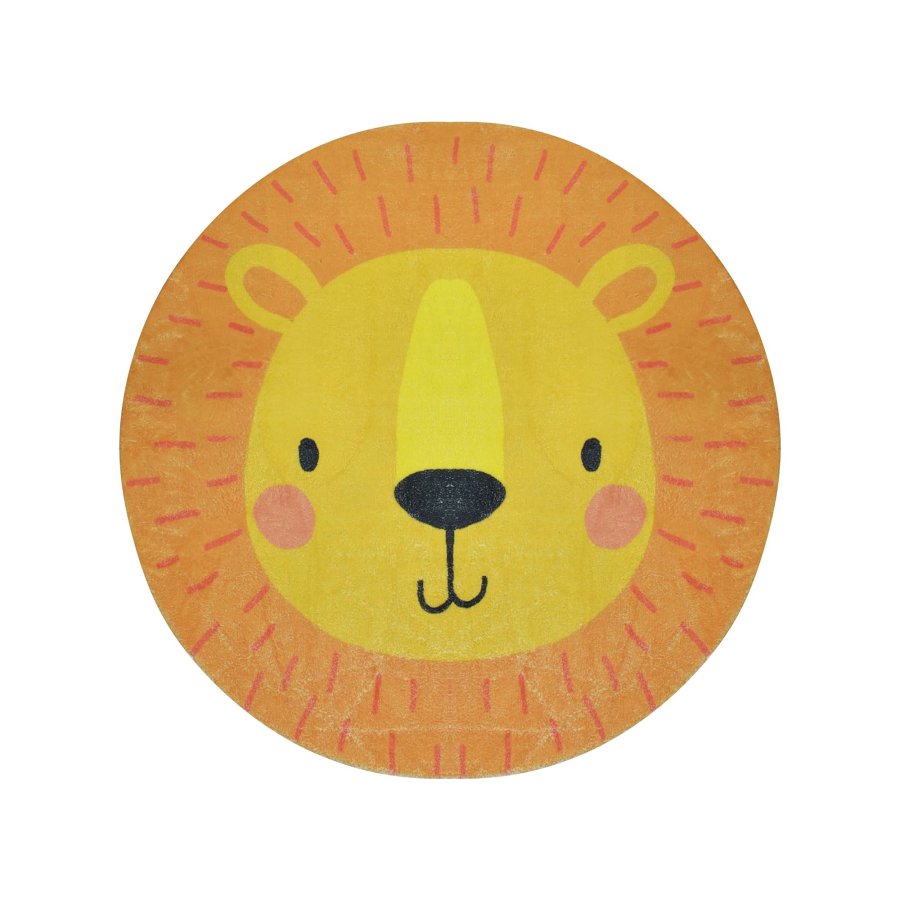 TEPPI Woopamuk111 gulvtppe til brn, rund - multifarvet bomuld og polyester (110)