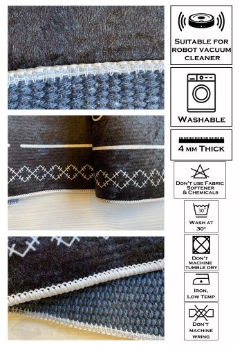 TEPPI Woopamuk143 gulvtppe til brn, rund - multifarvet bomuld og polyester (90)