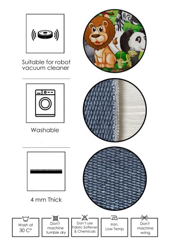 TEPPI Woopamuk176 gulvtppe m. mnster, rektangulr - multifarvet bomuld og polyester (160x230)