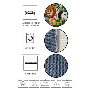 Woopamuk193 gulvt�ppe m. m�nster, rektangul�r - multifarvet bomuld og polyester (160x230)