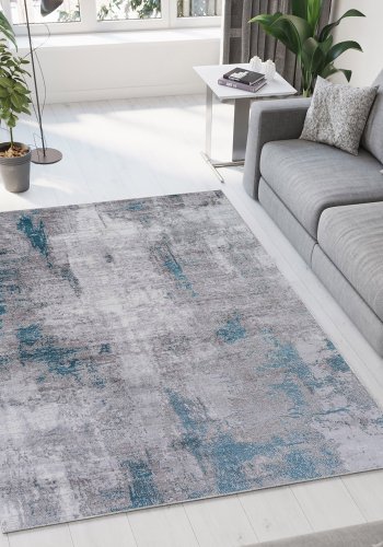 TEPPI Woopamuk212 gulvtppe m. mnster, rektangulr - multifarvet bomuld og polyester (180x280)