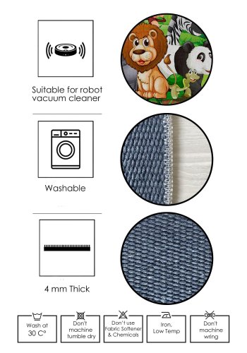 TEPPI Woopamuk221 gulvtppe m. mnster, rektangulr - multifarvet bomuld og polyester (140x220)