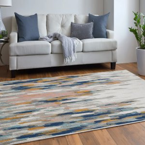 TEPPI Woopamuk254 mnstret teppe, rektangulrt - flerfarget bomull og polyester (120x180)