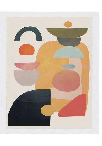 TEPPI Woopamuk272 gulvtppe m. mnster, rektangulr - multifarvet bomuld og polyester (140x220)