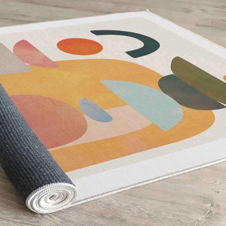 TEPPI Woopamuk272 gulvtppe m. mnster, rektangulr - multifarvet bomuld og polyester (1800x280)