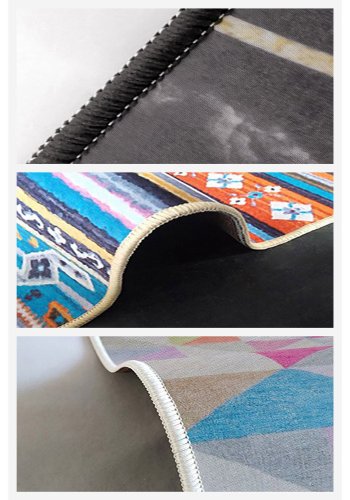 TEPPI Woopamuk276 gulvtppe m. mnster, rektangulr - multifarvet bomuld og polyester (100x200)