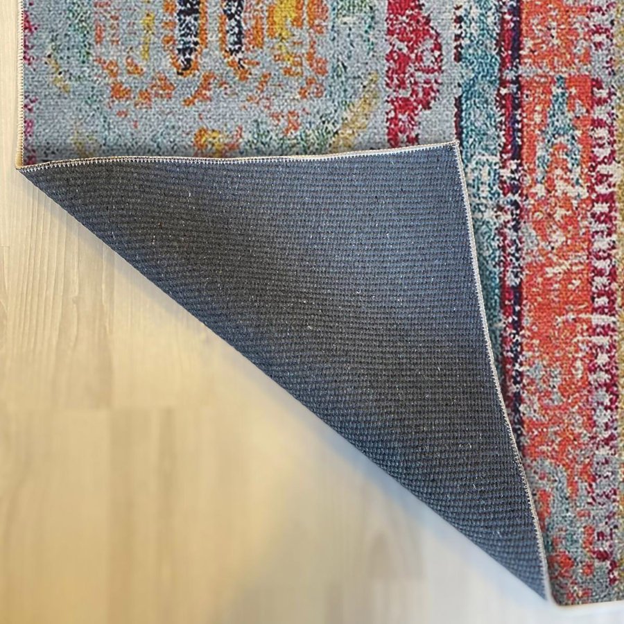 TEPPI Woopamuk276 gulvtppe m. mnster, rektangulr - multifarvet bomuld og polyester (160x230)