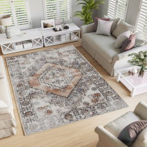 TEPPI Woopamuk322 mnstret teppe, rektangulrt - flerfarget bomull og polyester (160x230)