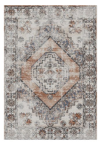 TEPPI Woopamuk322 gulvtppe m. mnster, rektangulr - multifarvet bomuld og polyester (160x230)