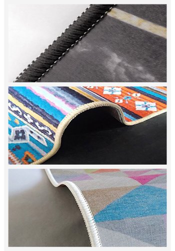 TEPPI Woopamuk340 gulvtppe m. mnster, rektangulr - multifarvet bomuld og polyester (100x150)