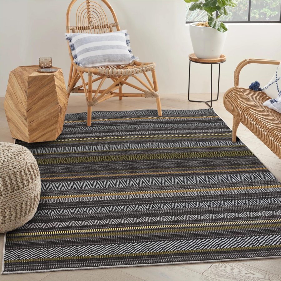 TEPPI Woopamuk387 gulvtppe m. mnster, rektangulr - multifarvet bomuld og polyester (180x280)