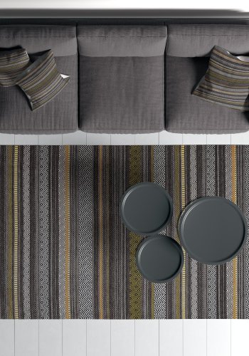 TEPPI Woopamuk387 gulvtppe m. mnster, rektangulr - multifarvet bomuld og polyester (180x280)