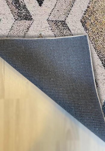 TEPPI Woopamuk393 gulvtppe m. mnster, rektangulr - multifarvet bomuld og polyester (80x300)