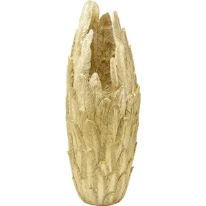 KARE DESIGN Feathers vase - guld polyresin (H:80cm)