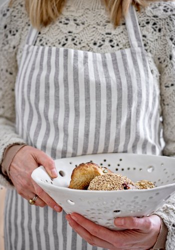 BLOOMINGVILLE Dalena Schüssel, Weiß, Steingut