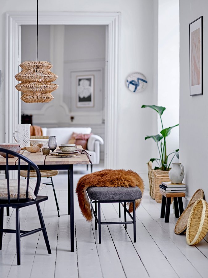 BLOOMINGVILLE Nico Kurv, Natural, Bambus, sett med 3