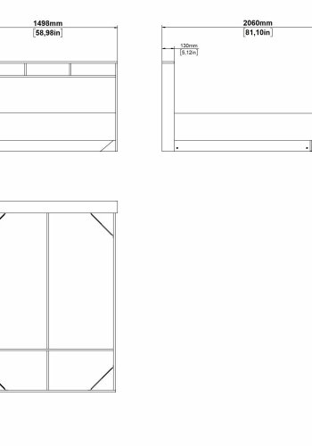 TVILUM Ikast Bett 140x190, Jackson Hickory / Weiß, 149,8 x 206 x 96,8 cm