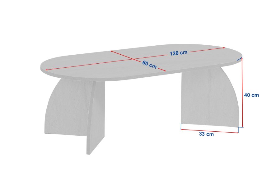 NORDV�RK Melina - Sort salongbord i tre