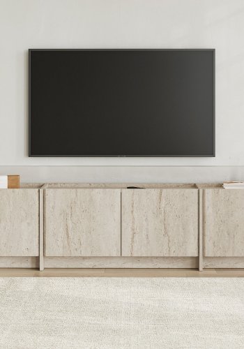 FUNZI LIVING Lowen � TV-bord i travertin