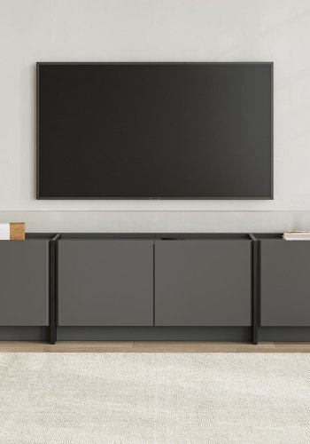 FUNZI LIVING Lowen - Antracit, Svart TV-bord