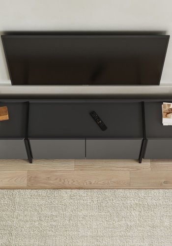 FUNZI LIVING Lowen - Antracit, Svart TV-bord