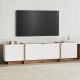 FUNZI LIVING Lowen - Vit, TV-b&auml;nk i atlantisk furu