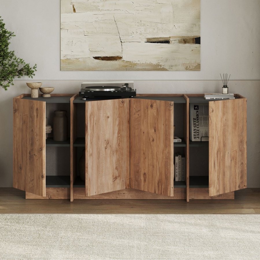 NORDV&Auml;RK Dorma - Atlantisk furu, antrasittkonsoll