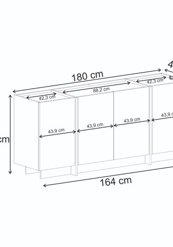 NORDV&Auml;RK Dorma - Hvitt, konsollbord i atlantisk furu