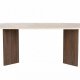 NORDV&Auml;RK Sabella spisebord, oval - sand travertin og brun Venezia valn�d melamin (200x90)