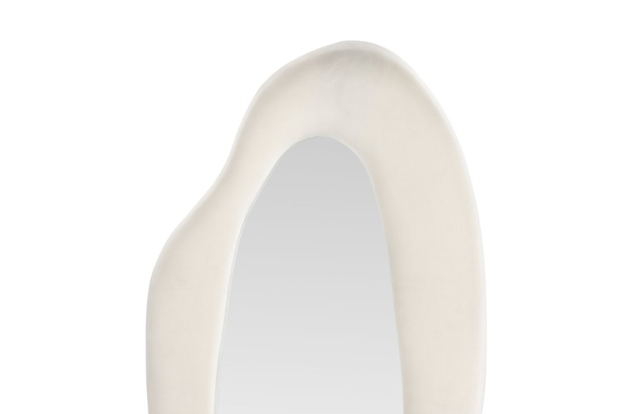 VENTURE DESIGN Louisville spejl 66x185 cm - MDF med beige stof / klart glas