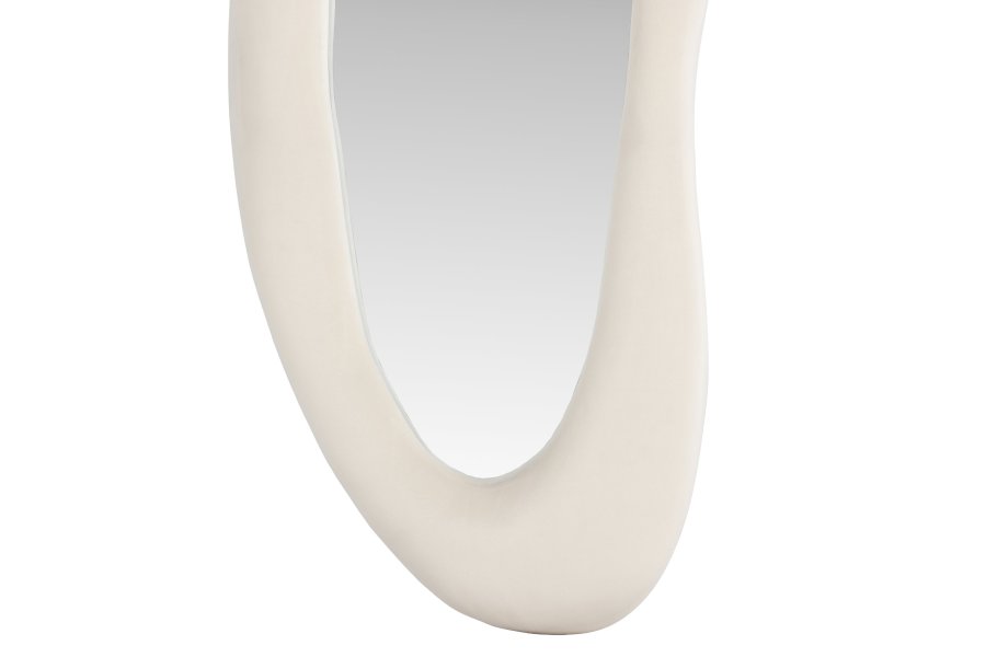 VENTURE DESIGN Louisville spejl 66x185 cm - MDF med beige stof / klart glas